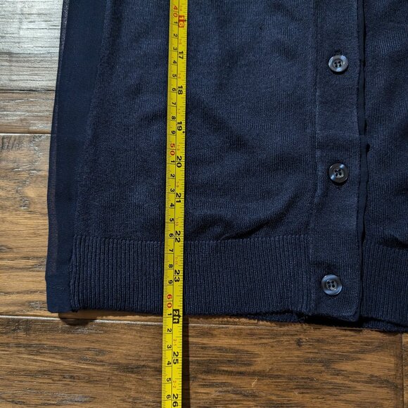 Ricki's cardigan button up V neck navy blue size XS - Picture 13 of 13
